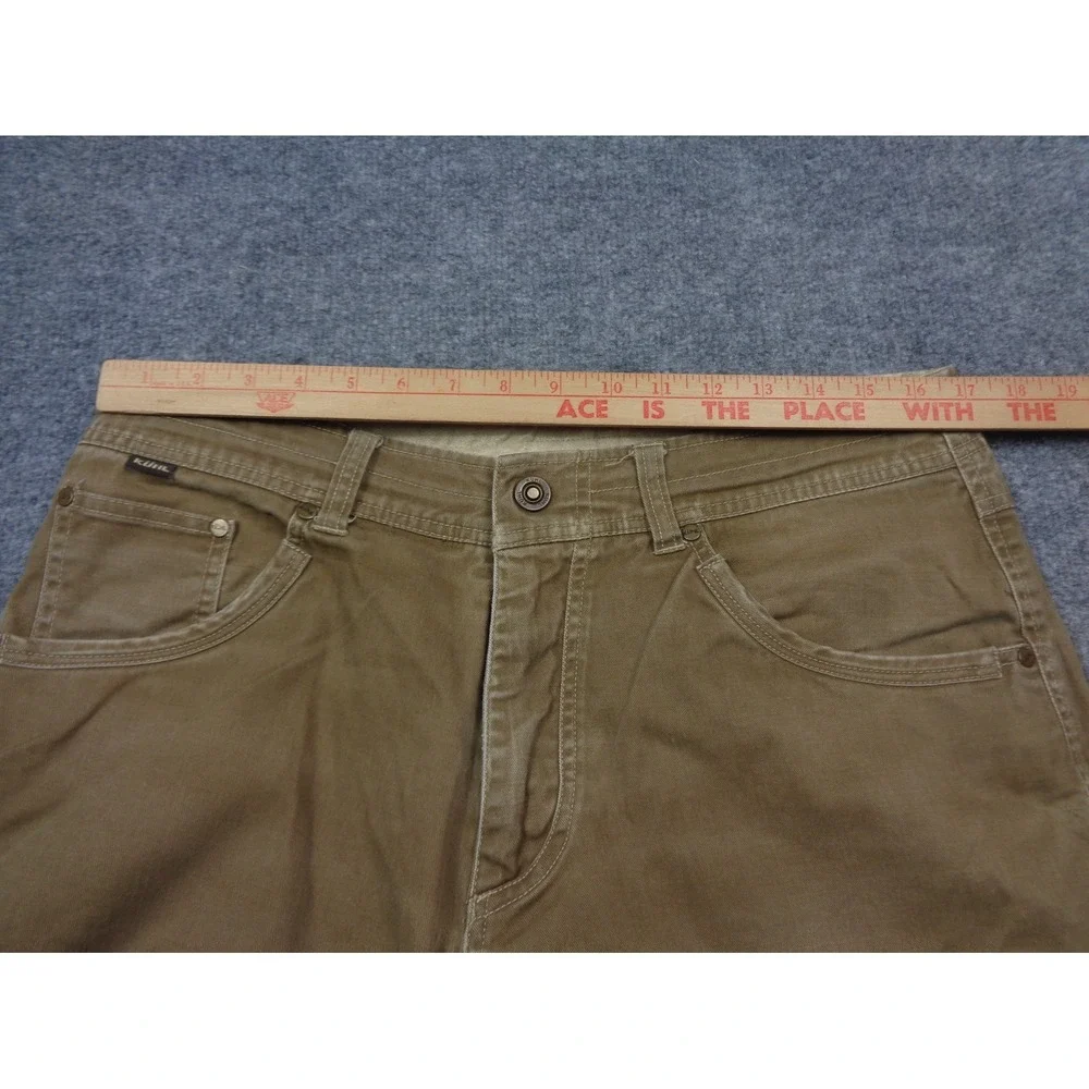 Kuhl Easy Rydr Vintage Patina Brown Stretch Gorpcore Canvas Pants 35x34 (34x33)